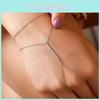 Geometric Water Drilled Hand Chain Jewelry For Women With Gold Or Silver Plating For Gift