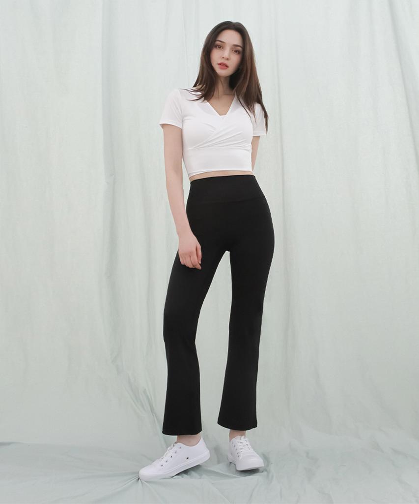 NOKJOK [2 Pack] Jane Semi-Bootcut Pants (4 Colors) (C Type)