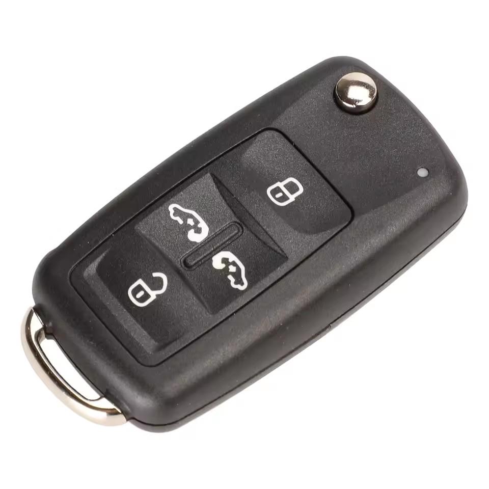 4/5 Buttons Car Key Case Shell For Vw/Volkswagen Sharan Caddy Eos Golf Jetta Beetle Polo Up Tiguan Touran Folding