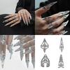 Finger Nail Tip Claw Rings Nail Jewelry Copper Texture with Adjustable Size for Fashion Women Seeking Elegance and Style