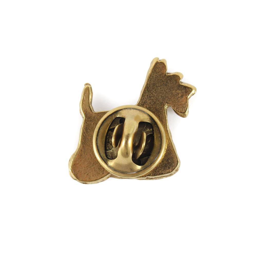 Scottish terrier, Aberdeen Terrier, Scottie, Aberdeenie - Dog brooch in decorative box, elegant gold-plated pin, Art-Dog brand jacket pin
