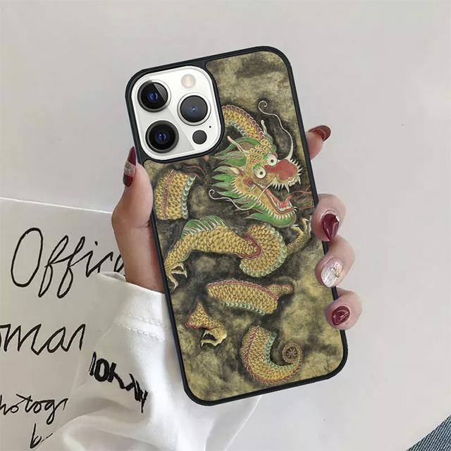 Retro Chinese Dragon Totem Coque Shell For iPhone 17 Air 15 16 14 13 12 Pro Max 11 Pro Max Plus Phone Case Cover