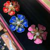 Vintage Enamel Phoenix Flower Brooch, Haute Couture Accessories Wedding Brooch Freshwater Pearl Pin