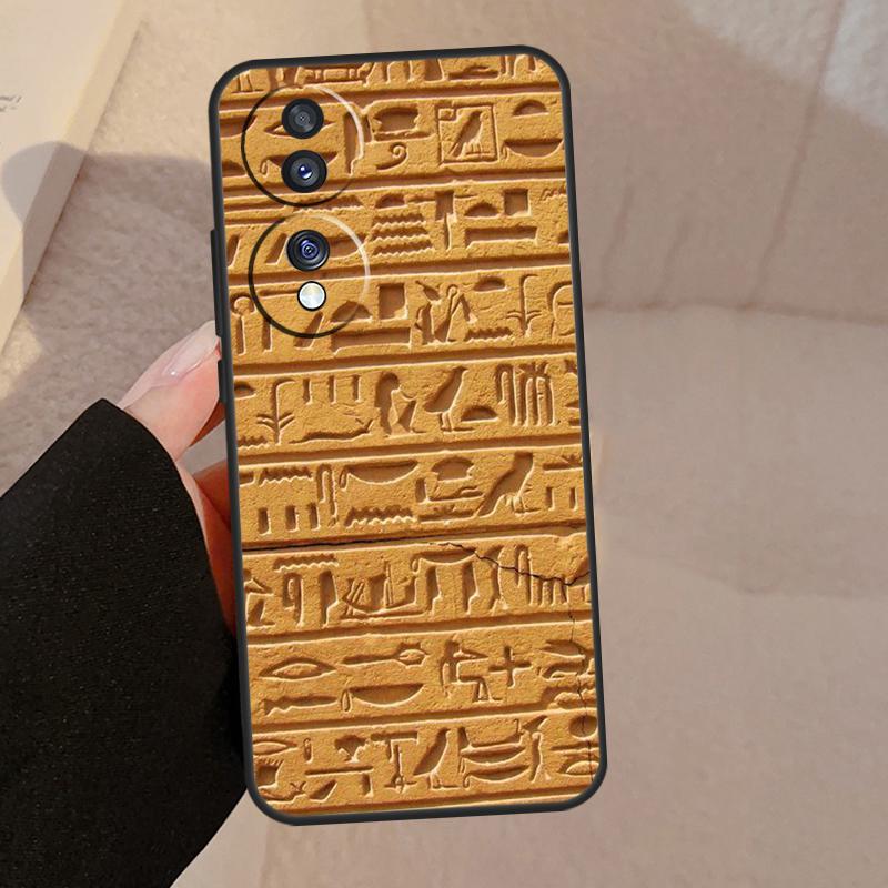 Egyptian Hieroglyphics For Honor Magic 8 Pro 6 5 7 Lite Case For Honor 400 200 90 70 50 X8c X8b X9a X9b X9c X9d Win