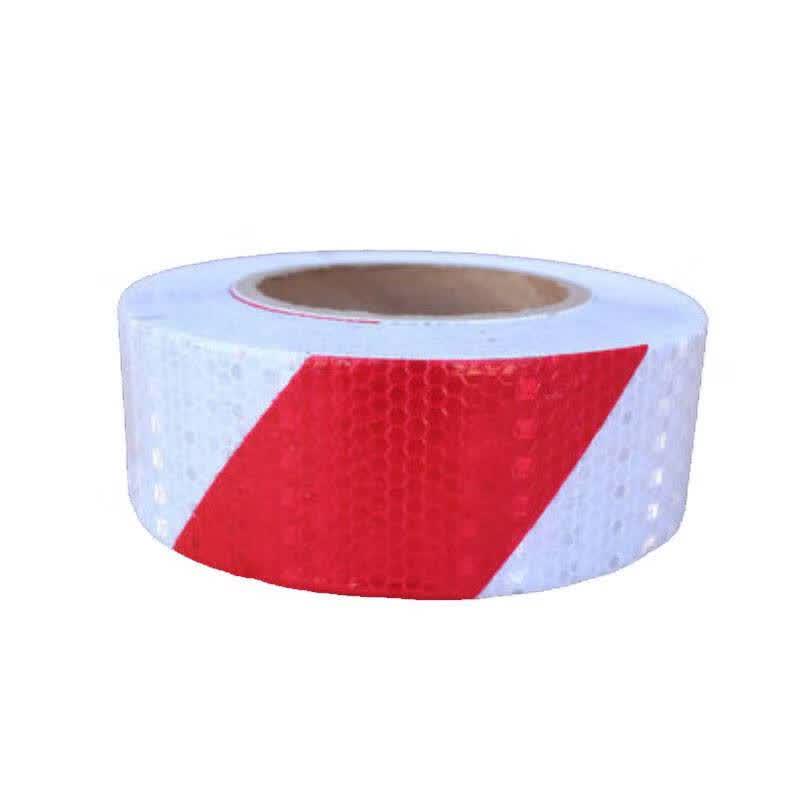 Car Body Red White Diagonal Reflective Safety Tape