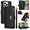 Crossbody Zipper Card Solt Wallet Leather Case For iPhone 16 Pro Max 15 Plus 14 13 12 11 XS XR X SE 2025 Lanyard Bag Pouch Cover