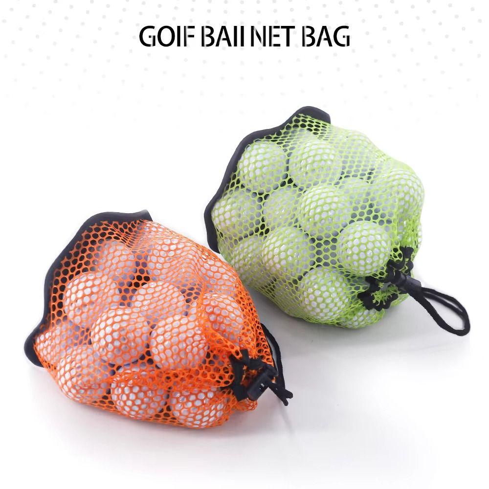 Drawstring Pouch Golf Ball Organizer Hold 12/25/50 Balls Golf Ball Mesh Bag  Table Tennis