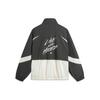 Li-Ning Badfive Colorblock Letter Print Stand Collar Antimicrobial Loose Windbreaker Men Windbreaker Obsidian-Grey Gravel-Grey AFDU419-6