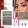 Eyelash Book: Large Capacity False Eyelashes Pack with 640 Clusters in 30D/40D/50D Styles