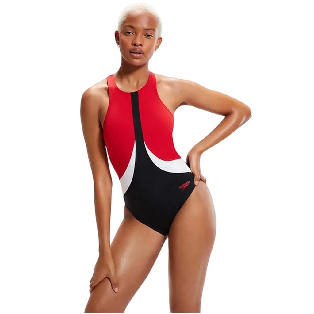 Speedo Womens/Ladies Colour Block One Piece Swimsuit