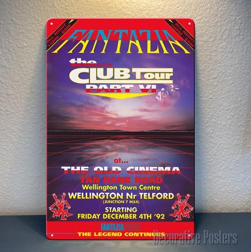 Флаер Fantazia 1992 UK рейв acid house Металлический плакат Знак Размер 20x30см алюминиевый знак 20x30cm（7.8x11.8inch）