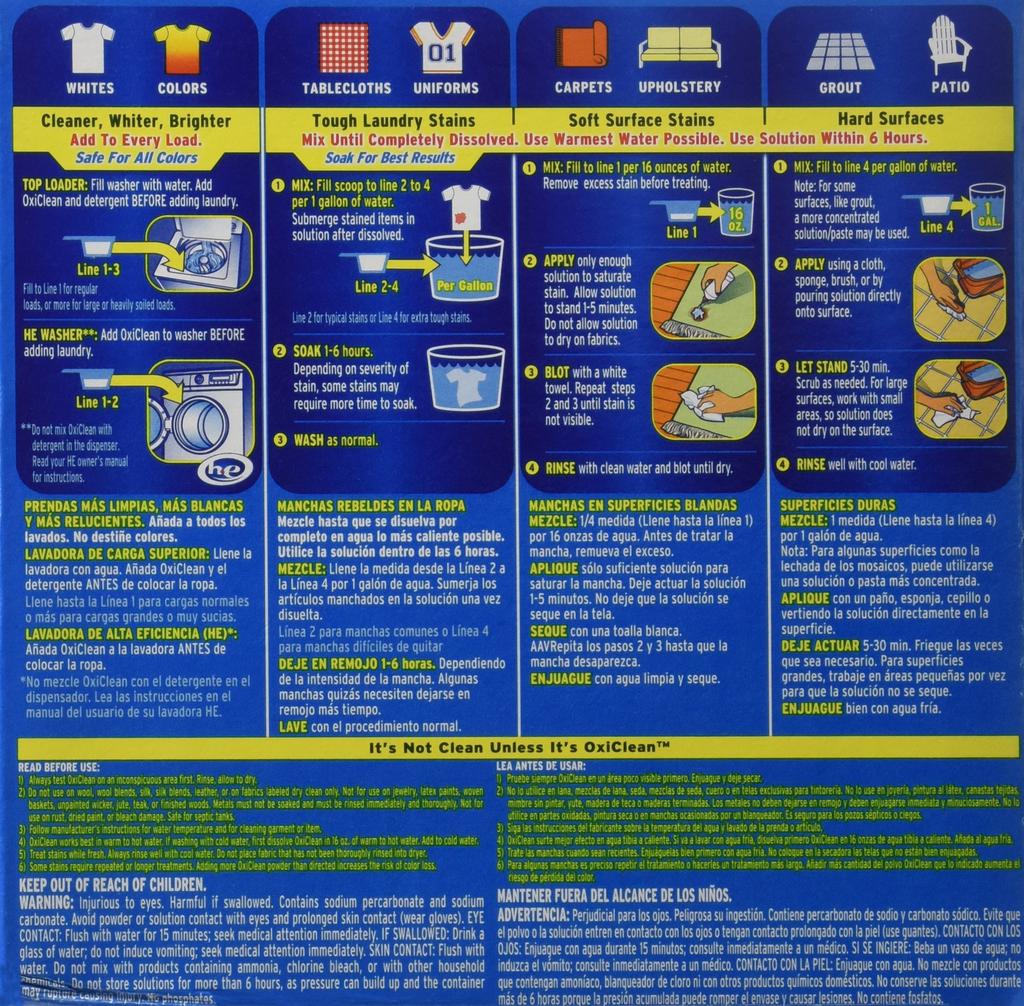 OXICLEAN STAINREMOVER Stain Remover Bleach 4.98kg [Product]