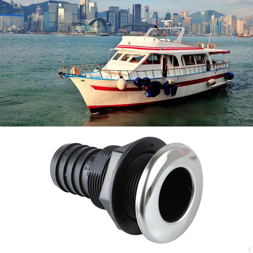 Through-hull Fitting, Deck Drain, Overflow Connection, Suitable for Bilge