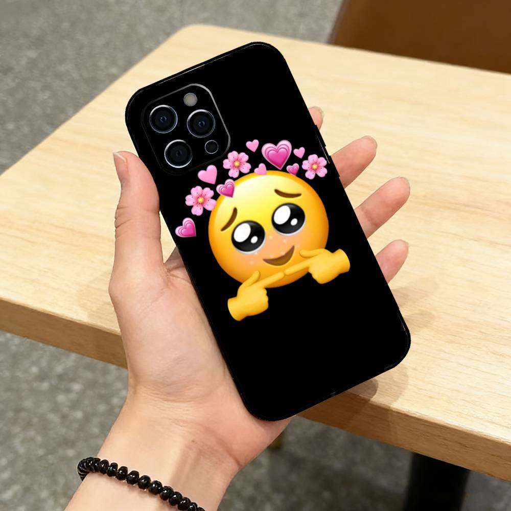 s-spring emojis Phone Case For iPhone 17, 16,15,14,13,12,11 Plus,Pro Max, Others Soft Black Cover iPhone11PROMAX