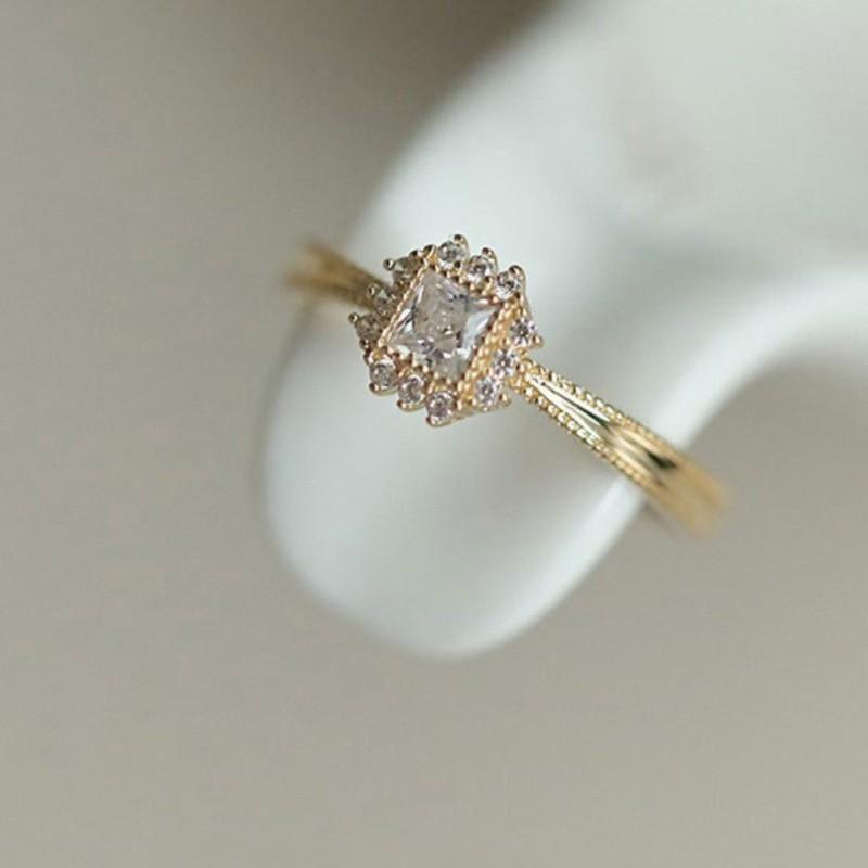 Highquality S925 Pure Silver Pink Zircon Ring For Women With Modern Geometric Style Perfect For Layering With Rings Other