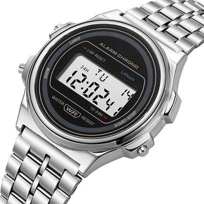 Unisex LED Digital Watch WR F91W Steel Band A159 Harajuku Style - Multifunctional Fashion Watch