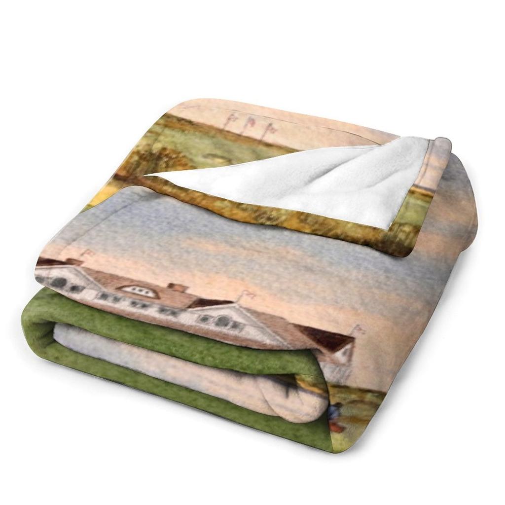 Island Ocean Golf Course Throw Blanket Bed Fashionable Comforter Polar Warm Winter Blankets