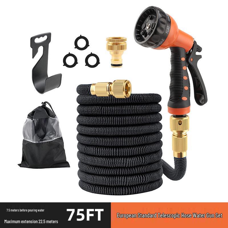 Automatic Retractable Magic Hose with Garden Sprinkler & High-Pressure Car Wash Water Gun
