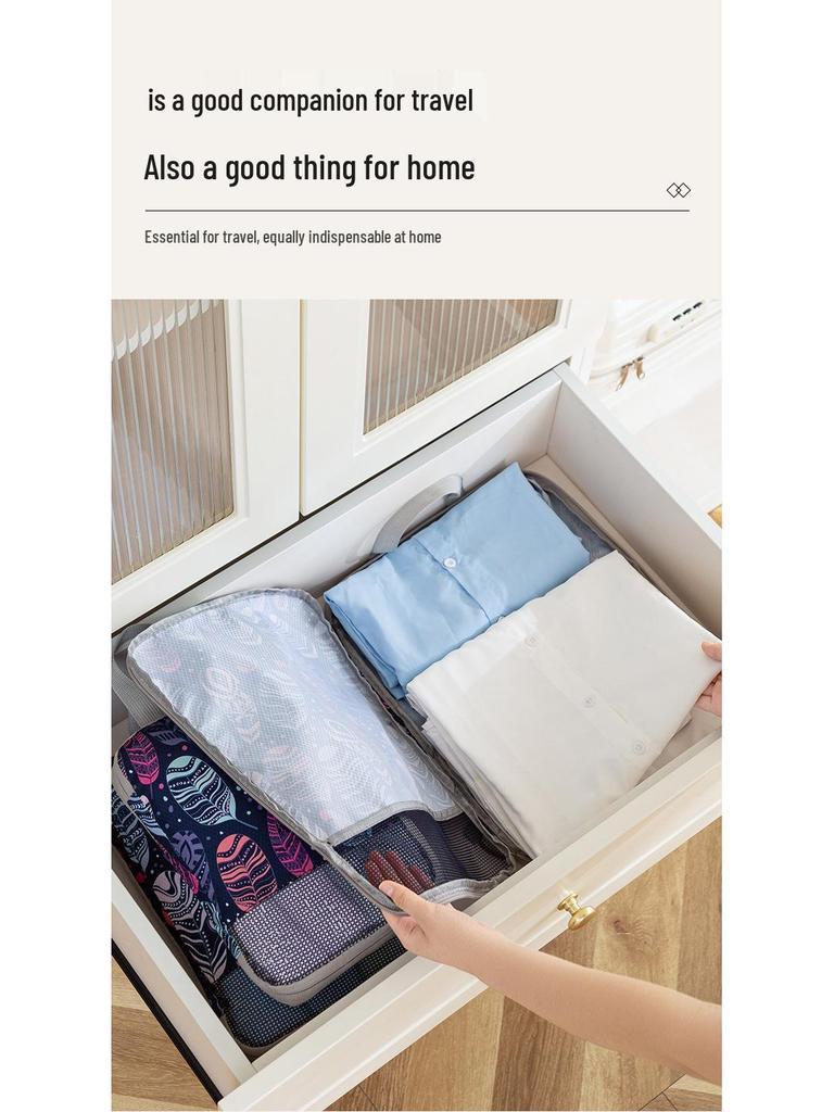 Travel Compression Set: Digital Toiletry, Makeup, Clothes & Shoes Organizer