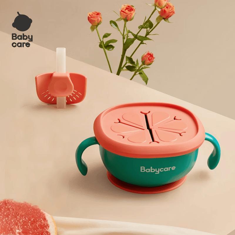 babycare 3-in-1 Suction Baby Feeding Bowl with Straw