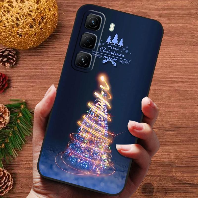 Christmas Painted Cover For Infinix Hot 40 60 50 Pro Plus 4G 50i 40i Case Silicone Soft Phone Cover For Infinix Hot 30 Play 30i