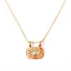 Evil Eye Necklace: 18K Gold-Plated Zirconia Sliding Pendant