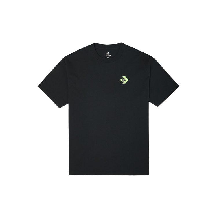 Converse T Shirts Men's Black Crew Neck Moderate 10022786-A02
