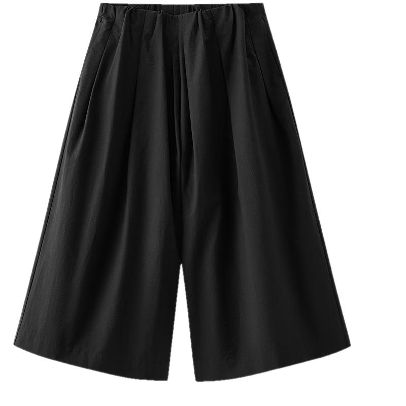 Semir Women's Textured Pleated Cropped Wide-Leg Pants