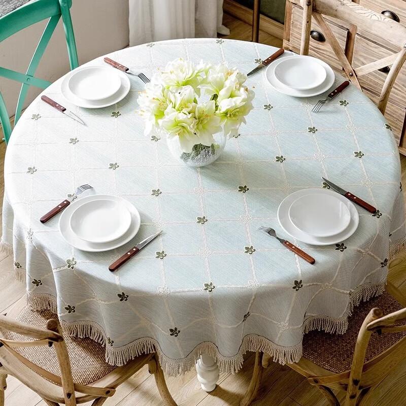 

Gurede Nordic Style Linen-Feel Round Tablecloth
