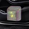 Rhinestone Car Trash Can - Flip-Top Hanging Interior Storage Bin