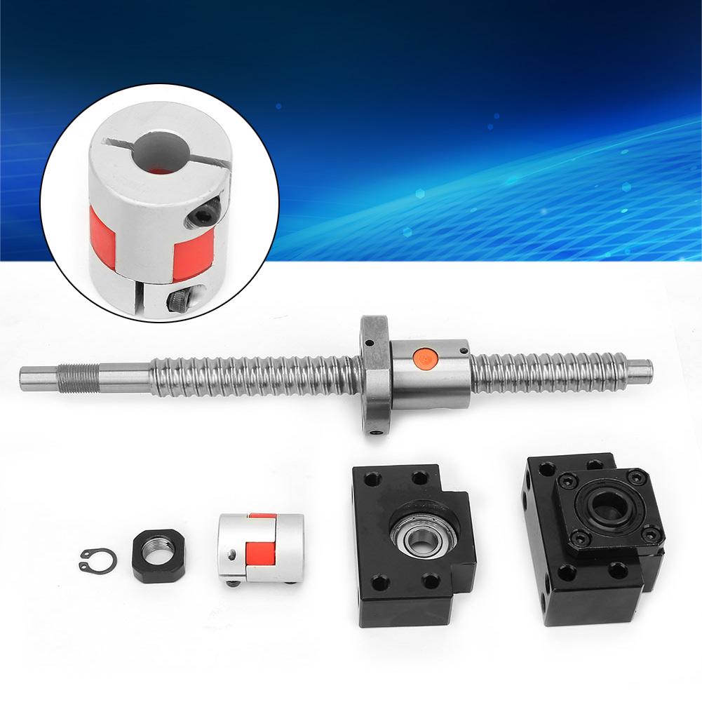 SFU1605 Kuleskrue i rustfritt stål 250 mm & Mutter & BKBF12 Støtte & 6,35*10 mm Kobling