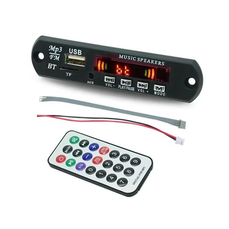 1 Set 12V Wireless Bluetooth 5.0 120W Amplifier Mp3 Player Decoder Board Car Audio Usb Tf Fm Radio Recording Call For Speaker