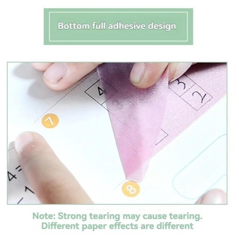 Transparent Pearlescent Pull Out Sticky Notes Stickers Notepads for Students Small Note Stickers for Marking