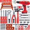 Pretend Tools Kit Kids 38/41 PCS Play Repair Tool Set Plastic Construction Toys with Screwdrivers for Toddler Boys Girls Child