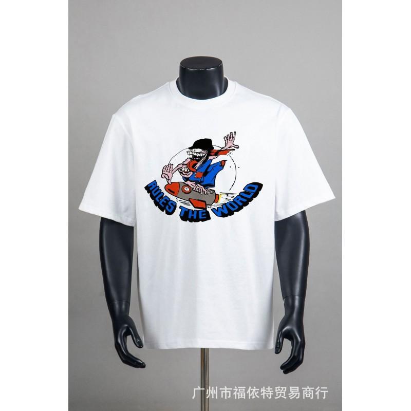 Corteiz Alcatraz Vintage Print T-Shirt Herren Damen Streetwear Lockerer Schnitt Kurzarm Tee