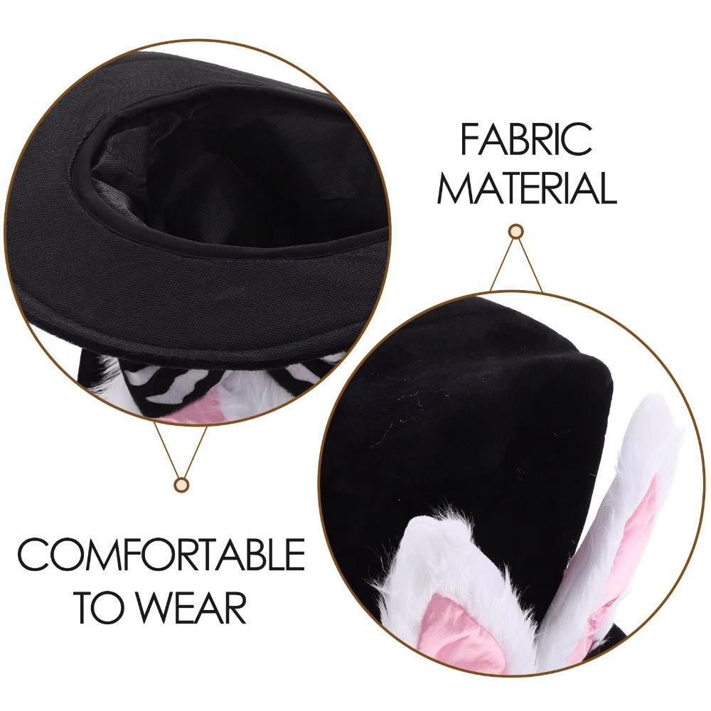 Festive Style Bunny Ear Hat Large Ears Costume Headgear Fun Gift Top Hat Easter Party
