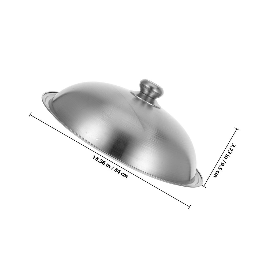Universal Stainless Steel Pot Lid Thickened Round Cover for Pots and Pans Household Kitchen Supplies Reusable Metal Pan Lid