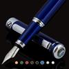 Premium Blue Fountain Pen with Chrome Hardware and Schmidt Fine Perfect for Men and and the Elegant Fountain Pen Gift Midnight Blue Fountain