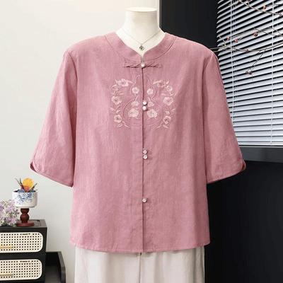 Women's New Chinese Style Embroidered Summer Shirt