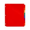 US Letter Size File Dividers with Double-Sided Pockets and Three-Hole Design, Color-Coded Index Pages, Loose-Leaf Classification