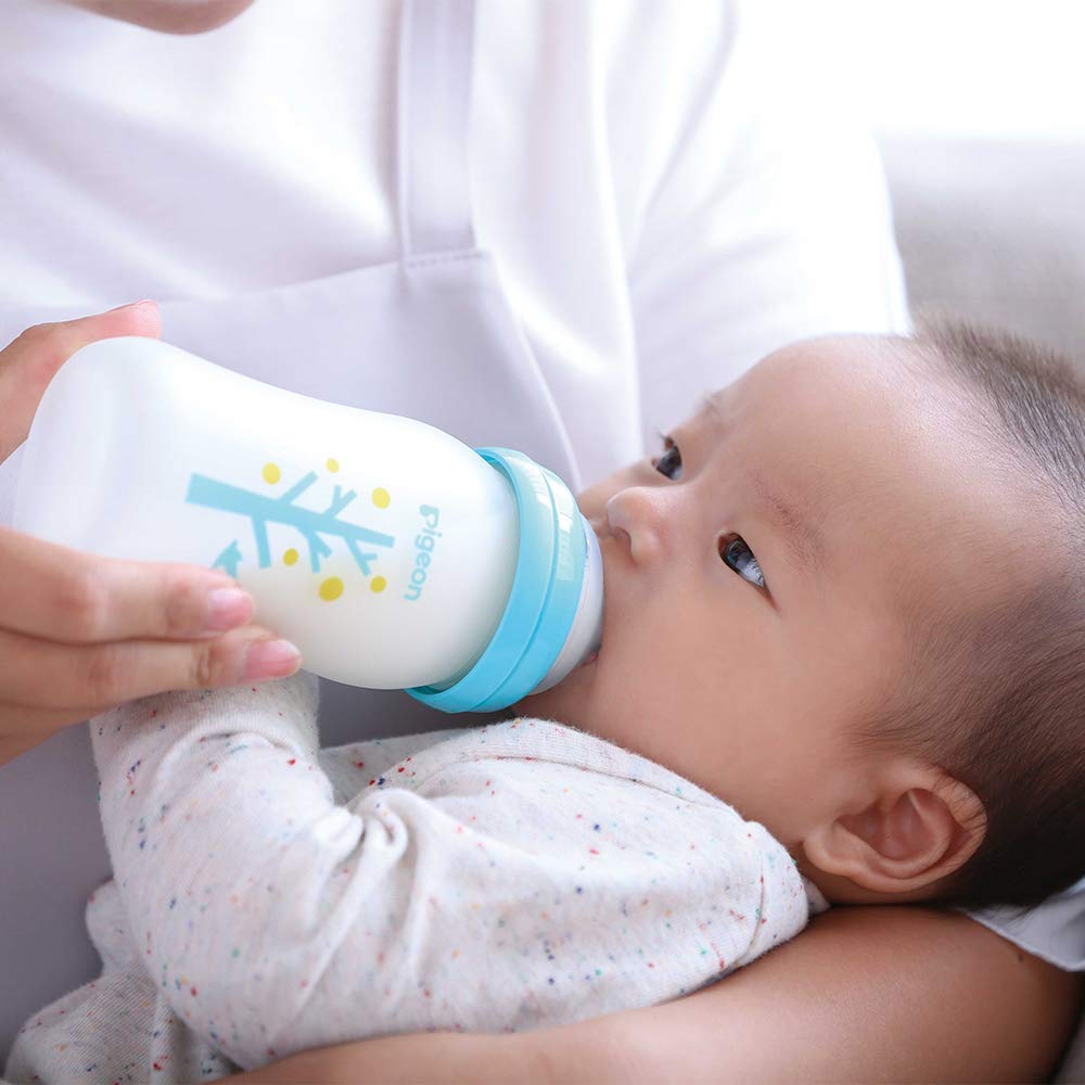 Pigeon Breastfeeding 240ml Fruit for 0 Months and Up Bottle, Heat-Resistant Glass, Coating,