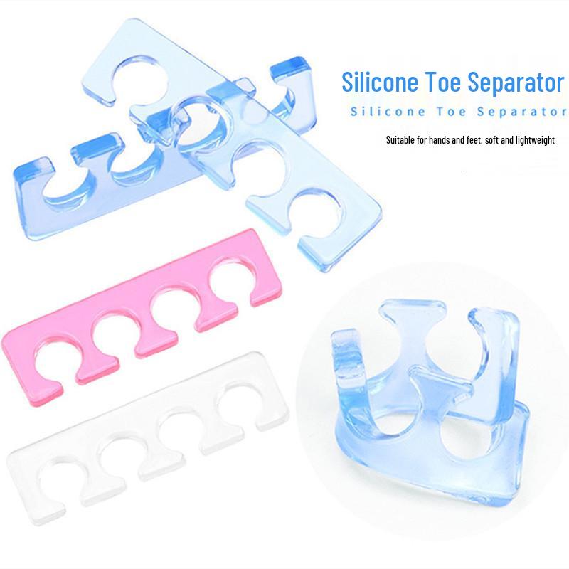 Silicone Toe Separators for Nail Art – Reusable Gel Polish Tool for Hands and Feet