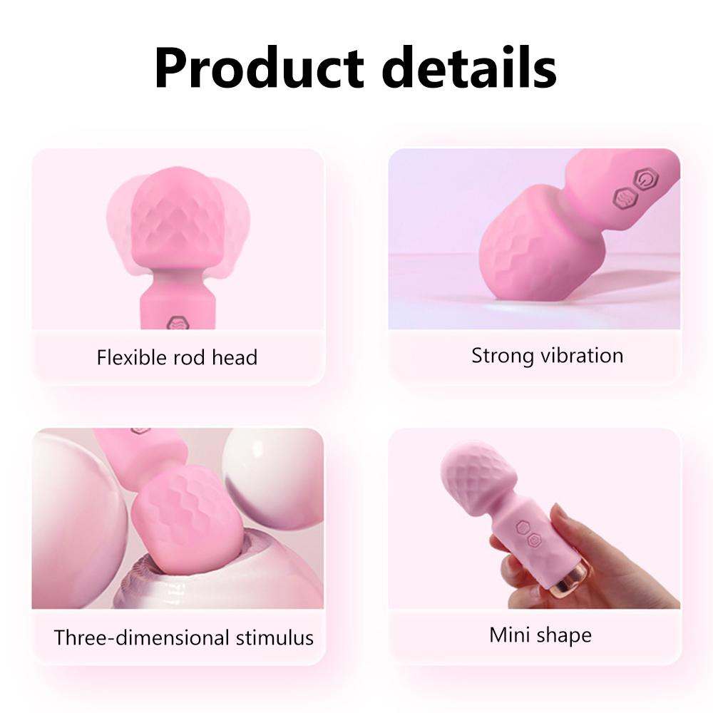 10 Modes Strong Motor Vibrators Mini AV Wand Small Portable Sticks G-spot Clitoral Stimulator Female Masturbator Adult Sex Toys