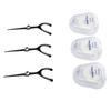3pcs Metal Floss Tool 360 Degree All Round Cleaning Detachable Portable Reusable Floss Picks for Home Travel Black