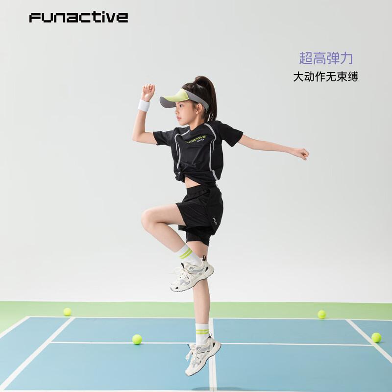 FUN ACTIVE Girls Quick-Dry Athletic Short Sleeve T-Shirt 120