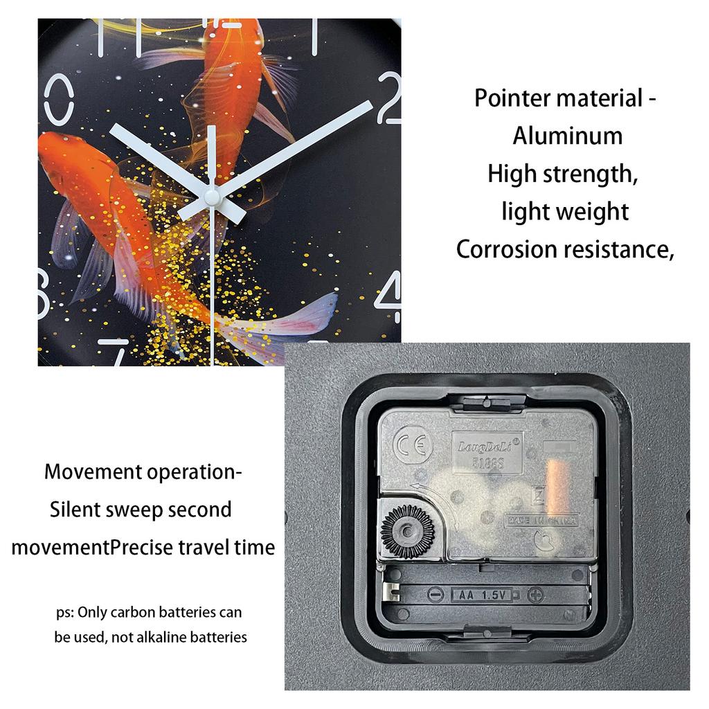 High-Quality Red High-Quality Koi High-Quality Swimming High-Quality Design High-Quality Wall High-Quality Clock, High-Quality With High-Quality