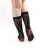 1 Pair Japanese Styles Fishnet Mesh Hollowout Patterned Stockings Breathable Thin Middle Calf Socks for Women and Girls