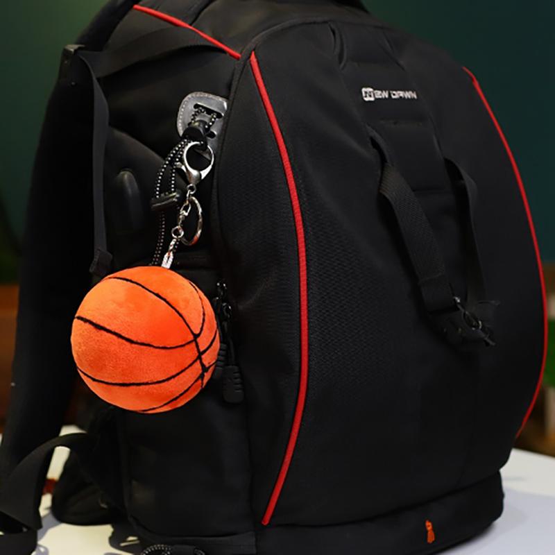 Plush Soccer Ball Keychain Stuffed Football Keychain Sports Ball Key Ring Backpack Keychain