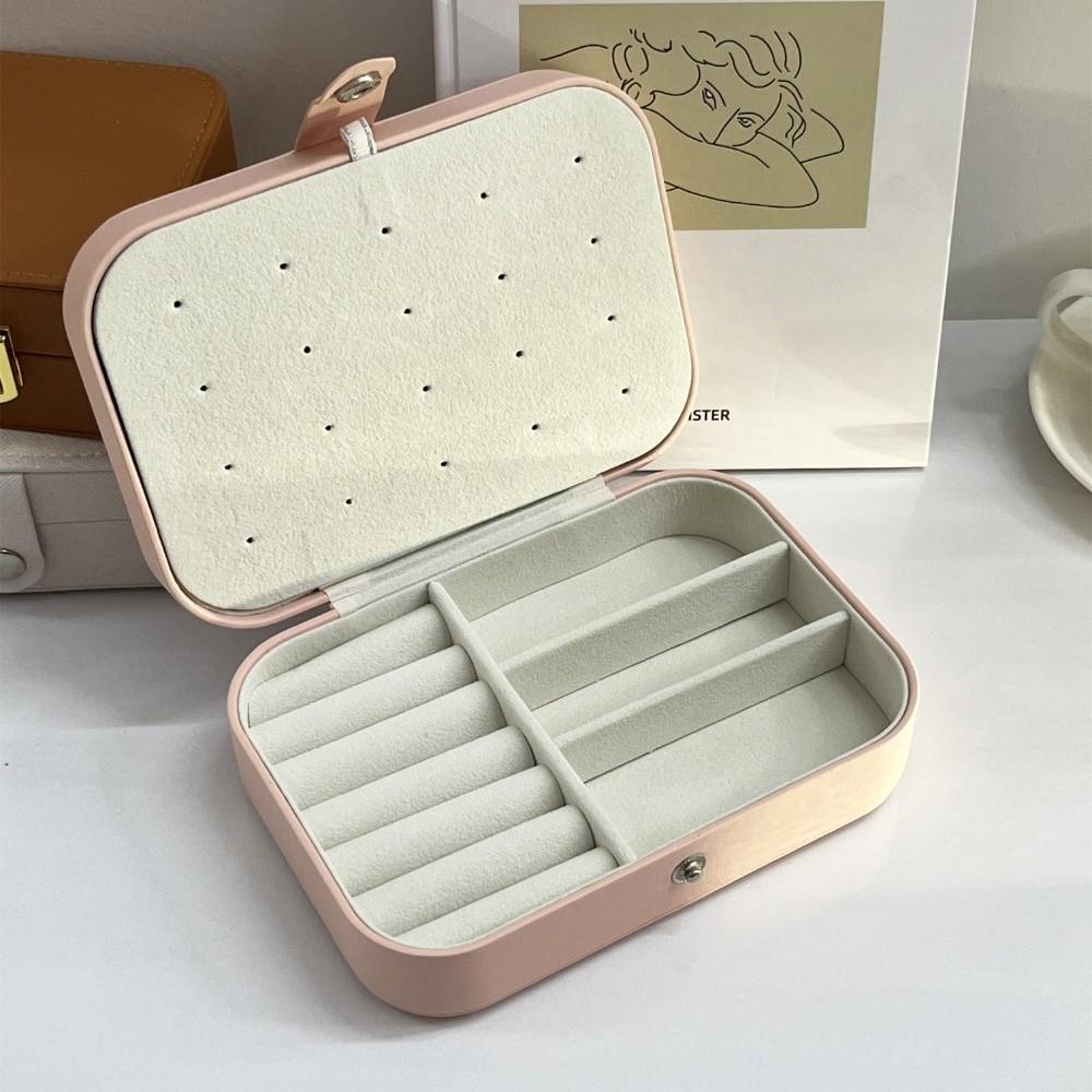 Square Necklace Ring Case Vintage Earring Organizer Lightweight Jewelry Storage Box  Girls