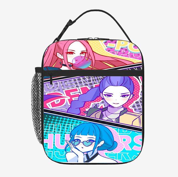 Elementary School Student Card Kpop Demon Hunter Thermal Insulation Bag Portable Outdoor Picnic Bag Children'S Lunch Box Bag Lunch Bag